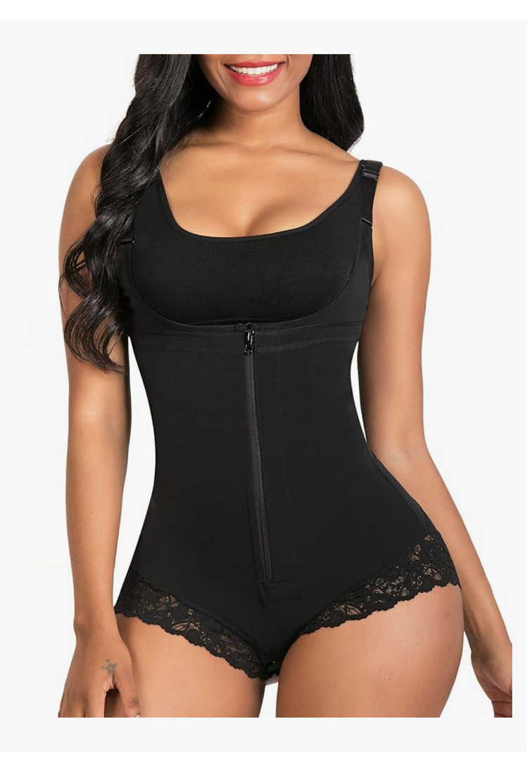 SHAPERX Women's Fajas Colombianas Shapewear Postpartum Tummy Control Body Shaper Butt Lifter Bodysuit, Size XL