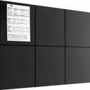 MaxGear Large Cork Board for Wall 36" x 24", Black Bulletin Board, 6 Pack Felt Wall Tiles with Pushpins, Cork Boards for Office Push Pin Board Tack Board Felt Board