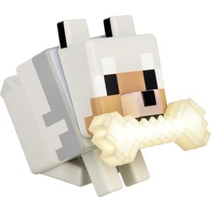 Paladone Minecraft Wolf GloBuddies 3D Colour Changing Light, Officially Licensed LED Night Lamp, Tap to Change Colour, Gaming Merchandise, Battery Powered