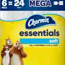 Charmin Essentials Soft Toilet Paper 6 Mega Rolls, 330 sheets per roll