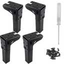 4Pcs Folding Table Furniture Legs 5.5 Inch, Heavy Duty Metal Hairpin Table Legs Decorative Foldable Furniture Feet with Mounting Screws for Table Sofa Cabinet Cupboard
