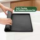 Portable Air Conditioner Drip Mat, 23.6''x19.7''x0.78'' Silicone AC Drip Mats,Portable AC Drip Tray, Flexible&Foldable,Spill-Proof- Ideal for Ice Makers, Humidifiers, Dehumidifier- Black