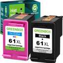 GREENBOX Compatible 61XL Ink Cartridge Replacement for HP Envy 4500 5530 4502 Officejet 4630 4635 DeskJet 1000 1010 1512, Black, Tri-color, 2-Pack