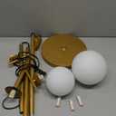 Fiqevs Upgraded Dimmable Globe Floor Lamp for Living Room, Mid Century Modern Gold Tree Floor Lamps with LED Bulbs, Elegant Standing Lamp for Bedroom Office Dining Room