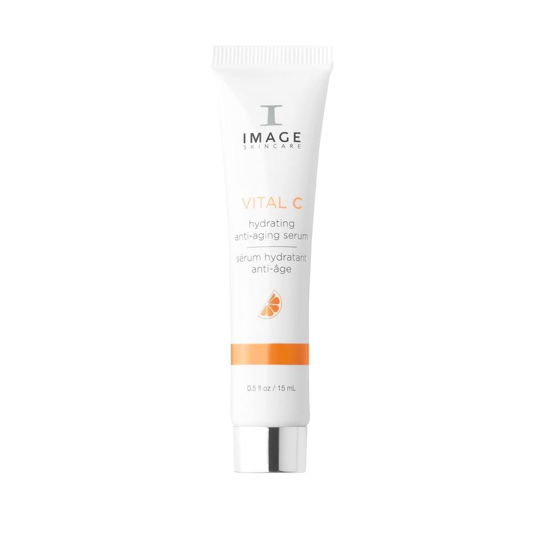 IMAGE Skincare, VITAL C Hydrating Face Serum, with Vitamin C and Hyaluronic Acid, to Brighten, Tone and Smooth Appearance of Wrinkle (0.5 Fl Oz (Pack of 1))