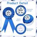 Serencatcher Blueberry Baby Shower Decorations, Berry Sweet Blueberry Mom to Be Sash Blue Berries Mom Dad to Be Pin Flower Crown Headband for A Berry Sweet Baby Is on the Way Baby Shower Party Favors