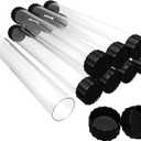 GGOUTPY Clear Plastic Mailing Tubes, 8 Pack 1.4x15.35 Inches Poster Tubes with Caps for Blueprints, Incense Sticks, Artwork&Documents