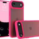 for iPhone 17 air Case Translucent Matte Phone Cover, [10 FT Military Grade Drop Protection] Slim Durable Shockproof Protective Bumper (Rose red, iPhone 17 air)