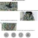 Oriental Tropical Washable Rugs, Greyish Green Boho Vintage Distressed Hippie 4x6 Area Rugs for Living Room Bedroom Kitchen Entryway Dorm, Abstract Botanical Animal Tribal Accent Carpet