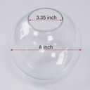 KoKo&Yukina 8 Inch Clear Glass Globes Shade Replacement Glass Shades - 3.35" Fitter Opening - Lighting Fixture Replacement, 1 Pack