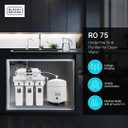 BLACK+DECKER RO 75 Under Sink Water Filter, Alkaline 6-Stage Filtration System, pH+ Remineralization RO Water Filter System,Reduces PFAS, PFOS, Microplastics, NSF/ANSI 58 Certified