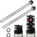 Electric Water Heater Repair Kit, suitable for most electric water heaters. Includes two TOD-type thermostats, two 4500W 240V heating elements, water heater replacement parts