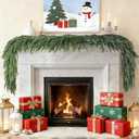 6FT Real Touch Norfolk Pine Garland - Lifelike Artificial Christmas Garland for Mantle, Fireplace, Table, Faux Indoor Outdoor Elegant Holiday Decor