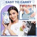 2 x ReliThick 7" x 6.5" 2026-2027 Pocket Calendar for Purse Small Monthly Planner Notebook PVC Cover Pocket Calendar Notepads Appreciation Present Gift for Women Mom Friend Teacher(Blue and White Floral)