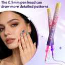 MJB Drenubal 12 Color Color Nail Art Pens, Nail Polish Pens Set Drawing Painting Point Liner Acrylic Painted Pen Kit, Waterproof and Quick-drying Nail for DIY Nails Art Design Manicure Tools