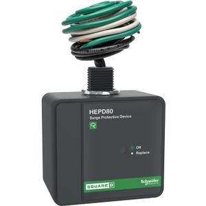 Square D HEPD80 Universal Whole House Surge Protection Device, 1-Phase, 3-Wire for 120/240V, 80kA
