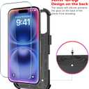 Diverbox for iPhone 16 Plus Case [Shockproof] [Dropproof] [Tempered Glass Screen Protector + Camera Protectors] Heavy Duty Protection Phone Case Cover for Apple iPhone 16 Plus (Red)