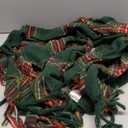 LALIFIT Plaid Throw Blanket with Fringes Green Red Christmas Home Decor Blankets Super Soft Cashmere Blanket for Couch Sofa Farmhouse Halloween etc 50" x 60" Inches(Green Plaid)