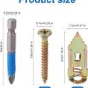 101pcs Drywall Self Drilling Anchors Kit, Manganese Steel Plasterboard Anchors with Screws and PH2 Blue Bit Wall Fixings Plugs for Cabinets TV Shelves Curtains Bicycles (No Drill Needed)