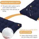 MTMR Water-Repellent Outdoor Bench Cushion-44X19 Inch Tufted Porch Swing Cushions with High Elasticity PP Cotton and Durable Ties, Thick Bench Seat Cushions for Patio Furnitures, Indoor Window Cushion