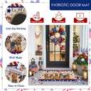 Mocsicka 4th of July Door Mat Independence Day Cute Funny Dogs Patriotic Door mat for 4th of July Decorations Memorial Day Entrance Floor Mat Non Slip Welcome Mats 17x 30 Inches