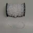 Pangda 49 ft Beaded Garland for Christmas Tree Plastic Artificial Pearl Strands String Beads Trim Roll Chain for Xmas DIY Craft Party Decoration Table Centerpiece Wedding Bouquet (Clear)