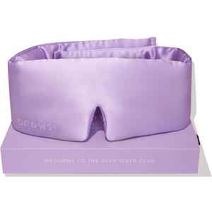 DROWSY Silk Sleep Mask - Face-Hugging, Padded Cocoon for Luxury Sleep in Total Darkness - 100% Pure Mulberry Silk (Lavender Haze)