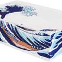 playvital Horizontal Dust Cover for ps5 Slim Disc Edition(The New Smaller Design), Nylon Dust Proof Protector Waterproof Cover Sleeve for ps5 Slim Console - The Great Wave