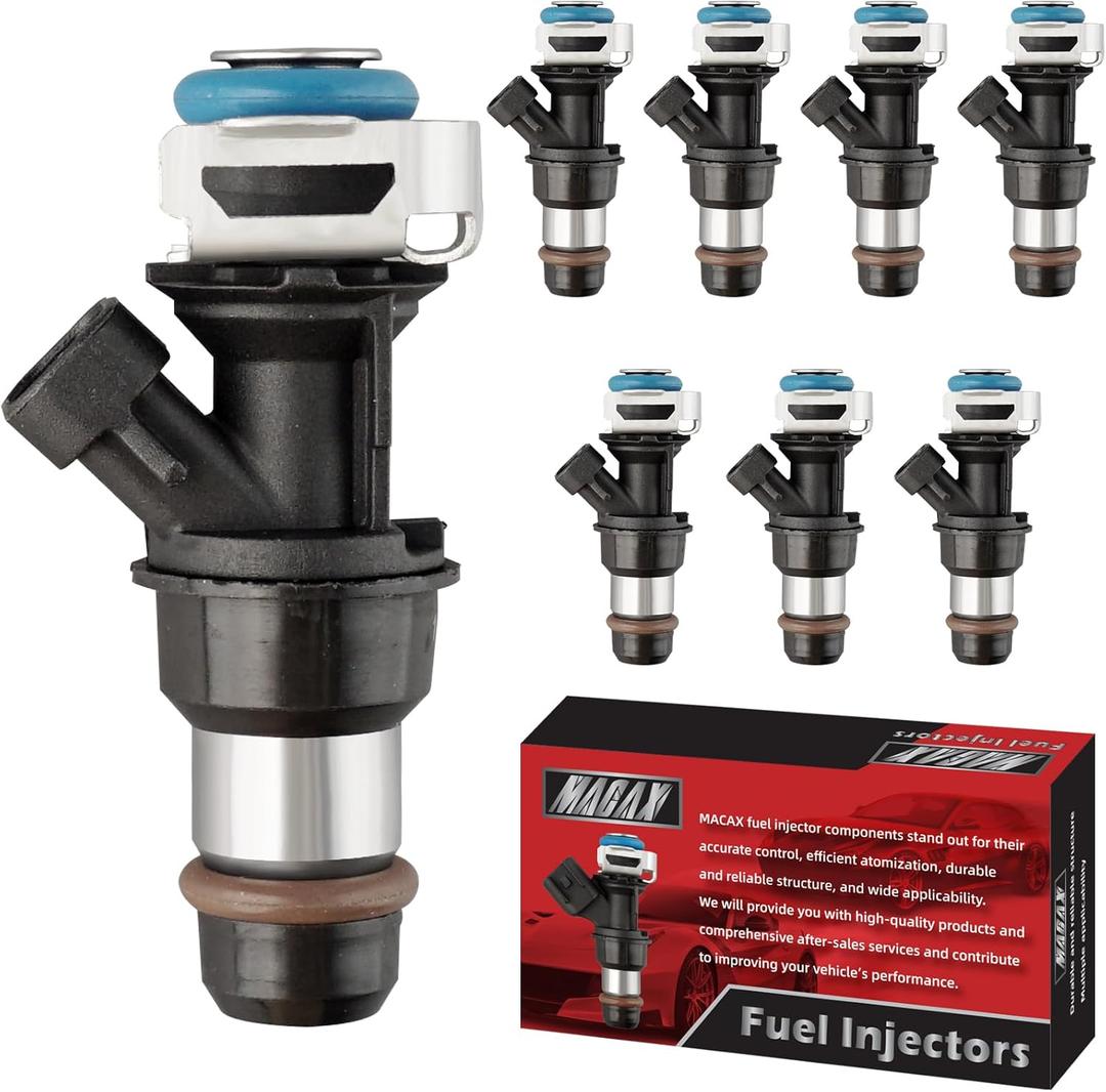 Set of 8 Fuel Injectors 17113553 Replacement Compatible with Chevy Silverado Tahoe Express GMC Sierra 1500 2500 3500 Yukon Savana 4.8L 5.3L 6.0L V8 - Replaces 17113698 FJ10062 FJ315 4G1659 67363