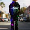 boys' clothing sets, 2-Piece Hoodie & Pants Outfits for Boys Size 4-14 | Lightweight Non-Fleece Fall & Spring Clothing Sets (M)