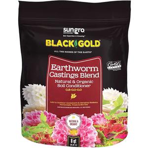 Black Gold Fertilizer - Earthworm Castings for Plant Growth, Potting, Soil Conditioner,  Pack of 2