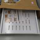 2Pack Expandable Pull Out Cabinet Organizer 21"Deep With Raising Pad for Framed Cabinets, Upgrade 3 Slide Rails Slide Out Drawers, Roll Out Shelves Adhesive,Adjustable Width 12.05"-20.4"White