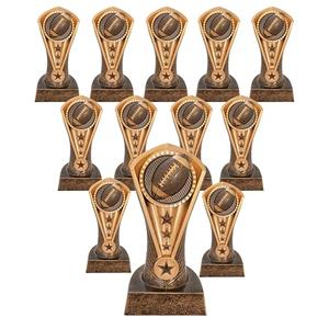 Express Medals 12 Pack of 6.5 Inch Tall Cobra Football Trophy Awards Boys Girls Mens Women Flag Touch Youth Team Trophies Award Tournament Champion Winner Event Prize Gift CA194