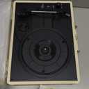 Vinyl Record Player Bluetooth Vintage Portable Suitcase Turntable with Built-in Speakers 3-Speed Belt-Driven Record Player Support RCA Output and Headphone Output (Warm White)