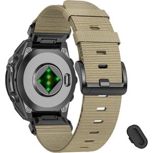 Nylon 26mm Watch Bands Compatible with Garmin Tactix 8 7/Fenix 8 Pro AMOLED-51mm/Fenix 7X/7X pro/6X/6X pro/5X/5X Plus/3 HR,Quickfit Sports Strap for Quatix 8/epix Pro/Descent 3i 51mm/Mk2i/Enduro 3 2