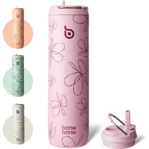 BOTTLE BOTTLE Insulated Water Bottle 24oz with Straw Lid and Handle for Sports Travel Gym Stainless Steel Water Bottles Double-Wall Vacuum Metal Leak Proof BPA-Free (Flower Frenzy) BOTTLE BOTTLE Insulated Water Bottle 24oz with Straw Lid and Handle for Sports Travel Gym Stainless Steel Water Bottles Double-Wall Vacuum Metal Leak Proof BPA-Free (Flower Frenzy)