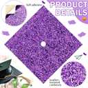 Knitgrip 5 Sheets Leather Glitter Construction Paper for Grad Caps Self Adhesive Grad Cap Topper Cover Decoration for DIY Graduation Hat Topper Scrapbook Craft Supplies, 9.8 x 9.8 Inch(Purple)