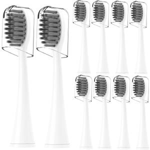 Toothbrush Heads Replacement Compatible with PRO-SYS VarioSonic V200M Electronic Toothbrush, White, 9 Pcs