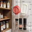 RV Must Haves Camper Must Haves Cabinet Door Organizer - Set of 2 Adhesive Wall Shelves & Shower Caddy for Camper Storage Organization, Space Saving Clear Plastic Organizers for Kitchen Bathroom