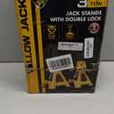YELLOW JACKET Car Jack Stands 3 Ton with Double Locking and Large Foot Base for Lifting SUVS, Heavy Duty Steel, 6600 lb Capacity, 1 Pair, Yellow
