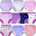 BIG ELEPHANT Potty Training Underwear - 10 Pack, 100% Cotton Absorbent Unisex Toddler Pee Pants for Boys Girls, 4T