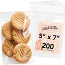 Pack It Chic - 5 X 7 (200 Pack) Self Sealing Cellophane Bags - Candy, Treats, and Party Favors