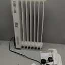 EZ-HEAT Oil-Filled Radiant Radiator Space Heater, Never Refill, Adjustable Thermostat, Tip-Over Switch & Overheat Protection System, MTDR-06WC