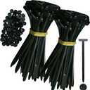 3 x 50pcs Black Nylon Cable Tie Buckle  Self-Locking Fasteners with Pin & Button, UV Resistant for Car Daily Fixing & Plastic Tie Applications (50)