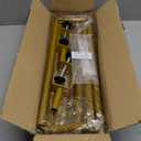 Over The Table Rod Stand with Clamps 31"-110" Length 31"-64" Height Adjustable Metal Table Hanging Decor Rod with Storage Bag for Gender Reveal Ceremony Party, Gold Table Balloon Arch Stand