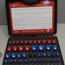 64Pcs Thread Checker, Nut and Bolt Thread Checker, 36 Inch & 28 Metric Box Set Thread Gauge, Thread Checker Standard and Metric Suitable for Size Checker of Bolts or Nuts in Narrow Areas