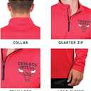 Ultra Game Mens NBA Official Quarter Zip Long Sleeve Pullover T-Shirt (M)