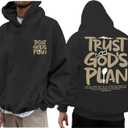 Christian Hoodies for Men Jesus Hoodie Religious God Sweatshirts Faith Bible Verse Sweatshirt Inspirational Pullover (XX-Large, Black)
