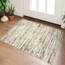 Modern Abstract Entryway Rug Indoor 2x3 Washable Rug Non-Slip Soft Small Area Rug Beige Kitchen Mats Thin Print Faux Wool Floor Carpet Throw Rugs for Entrance Bedroom Office Home Decor (Beige White Grey Brown)
