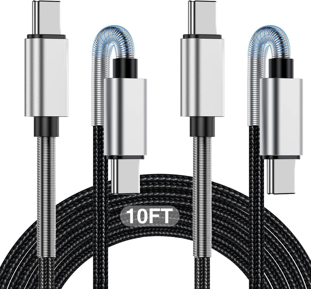 Long USB C to Type C Charger Cable 10ft, 60W USB C to C Fast Charging Cord for Apple iPhone 17 Pro Max/17 Air/16 Pro Max/16 Pro/15 Plus/15 Pro/MacBook 2022/2021/2020/2019,iPad Pro/Mini/Samsung Galaxy